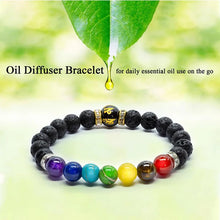 Load image into Gallery viewer, 7 Chakra Bracelet with Meaning Card for Men Women Natural Crystal Healing Anxiety Jewelry