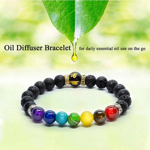 7 Chakra Bracelet with Meaning Card for Men Women Natural Crystal Healing Anxiety Jewelry