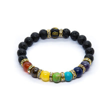 Load image into Gallery viewer, 7 Chakra Bracelet with Meaning Card for Men Women Natural Crystal Healing Anxiety Jewelry