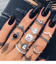 Load image into Gallery viewer, Crystal Finger Knuckle Rings Sets