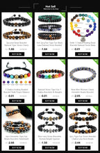 Load image into Gallery viewer, 4mm Natural Agates Chakra Bead Bracelets