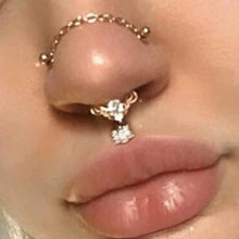 Load image into Gallery viewer, New Double Nose Piercing Chain Nose Chain for Nostril Piercing Stainless Steel Nose Stud Decoration Earring Piercing Chain Women