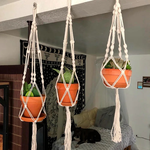 Macrame Plant Hanger Baskets - Love Essential Being