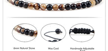 Load image into Gallery viewer, 4mm Natural Agates Chakra Bead Bracelets