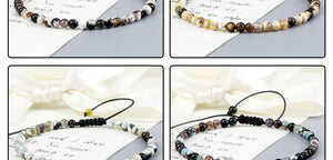 4mm Natural Agates Chakra Bead Bracelets