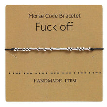 Load image into Gallery viewer, Morse Code F--- It Friendship Bracelets