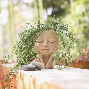 Girls Face Succulent Flower Pot