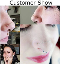 Load image into Gallery viewer, New Double Nose Piercing Chain Nose Chain for Nostril Piercing Stainless Steel Nose Stud Decoration Earring Piercing Chain Women