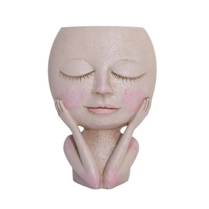 Girls Face Succulent Flower Pot