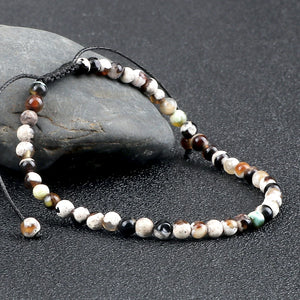 4mm Natural Agates Chakra Bead Bracelets