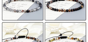 4mm Natural Agates Chakra Bead Bracelets