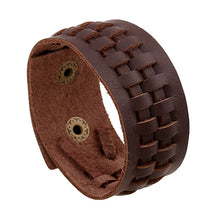 Load image into Gallery viewer, Wide Genuine Leather Cuff Bracelets