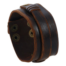 Load image into Gallery viewer, Wide Genuine Leather Cuff Bracelets