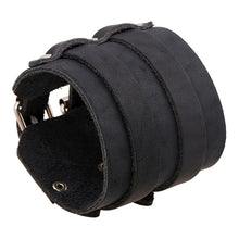 Load image into Gallery viewer, Wide Genuine Leather Cuff Bracelets