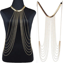 Load image into Gallery viewer, Sexy Chain Necklace Women Necklaces&amp;Pendants Tassel Alloy Punk Long Necklace  New Designer Female Fashion Jewelry