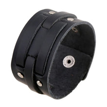 Load image into Gallery viewer, Wide Genuine Leather Cuff Bracelets