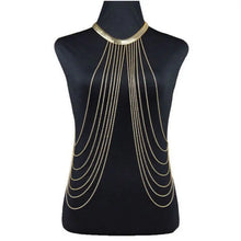 Load image into Gallery viewer, Sexy Chain Necklace Women Necklaces&amp;Pendants Tassel Alloy Punk Long Necklace  New Designer Female Fashion Jewelry