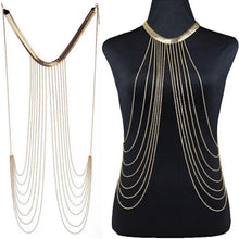 Load image into Gallery viewer, Sexy Chain Necklace Women Necklaces&amp;Pendants Tassel Alloy Punk Long Necklace  New Designer Female Fashion Jewelry