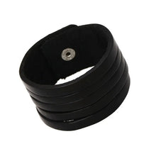 Load image into Gallery viewer, Wide Genuine Leather Cuff Bracelets