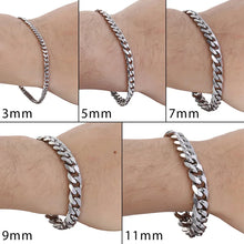 Load image into Gallery viewer, Stainless Steel Curb Link Chain Bracelets