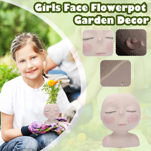 Girls Face Succulent Flower Pot