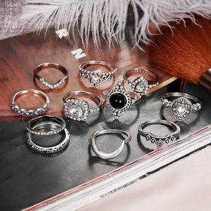 Crystal Finger Knuckle Rings Sets