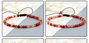 4mm Natural Agates Chakra Bead Bracelets