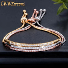 Load image into Gallery viewer, Adjustable Bracelet Bangle Brilliant CZ Rose Gold Color