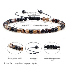 Load image into Gallery viewer, 4mm Natural Agates Chakra Bead Bracelets