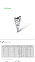 Load image into Gallery viewer, SANTUZZA Genuine 925 Sterling Silver Ring For Women Unique Rings Delicate Black Spider Ring Trendy Party Fashion Jewelry