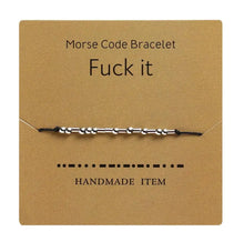 Load image into Gallery viewer, Morse Code F--- It Friendship Bracelets