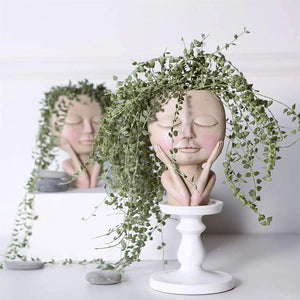 Girls Face Succulent Flower Pot