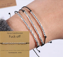 Load image into Gallery viewer, Morse Code F--- It Friendship Bracelets