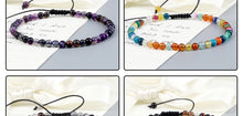 Load image into Gallery viewer, 4mm Natural Agates Chakra Bead Bracelets