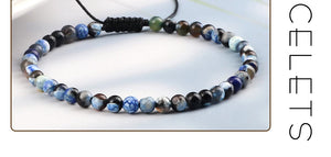 4mm Natural Agates Chakra Bead Bracelets