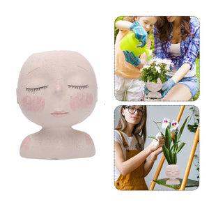 Girls Face Succulent Flower Pot