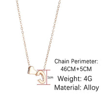 Load image into Gallery viewer, Tiny Heart Dainty Initial Necklaces