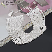 Load image into Gallery viewer, Charmhouse 925 Silver Bracelet For Women Multi Lines Chain Bracelets