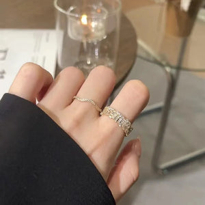 Unique Design Elegant Delicate Exaggerated Lines Ring Jewelry