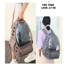 Load image into Gallery viewer, Breathable Clear Capsule Backpack Carrier for Hiking and Airline Approved Pet Travel Carrier