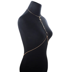 Metal Sexy Body Chain Choker Bra Bikini Belly Chest Chain Summer Beach Harness Necklace Breast Chains for Women Fashion Jewelry