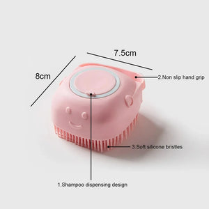 Dog Cat Bath Massage Brush Soft Silicone Pet Accessory