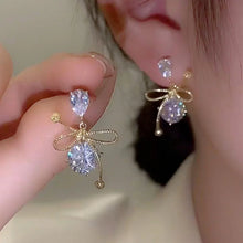 Load image into Gallery viewer, New Fashion Trend Unique Design Elegant Exquisite Light Luxury Mesh Zircon Earrings Female Jewelry Party Premium Gift Wholesale