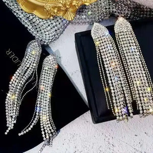 New Fashion Trend Unique Design Elegant and Exquisite Rectangular Zircon Earrings For Women Jewelry Wedding Party Premium Gifts