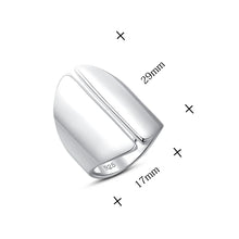 Load image into Gallery viewer, LAYA 925 Sterling Silver Round Drum Unique Design Plain Silver Wide Big Finger Ring