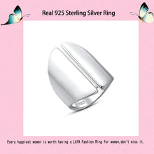 Load image into Gallery viewer, LAYA 925 Sterling Silver Round Drum Unique Design Plain Silver Wide Big Finger Ring