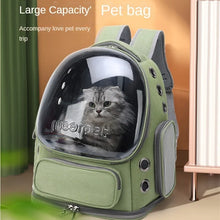 Load image into Gallery viewer, Breathable Clear Capsule Backpack Carrier for Hiking and Airline Approved Pet Travel Carrier