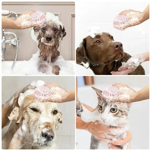 Dog Cat Bath Massage Brush Soft Silicone Pet Accessory