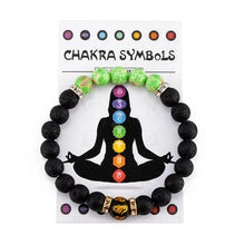 Load image into Gallery viewer, 7 Chakra Bracelet with Meaning Card for Men Women Natural Crystal Healing Anxiety Jewelry