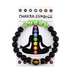 7 Chakra Bracelet with Meaning Card for Men Women Natural Crystal Healing Anxiety Jewelry